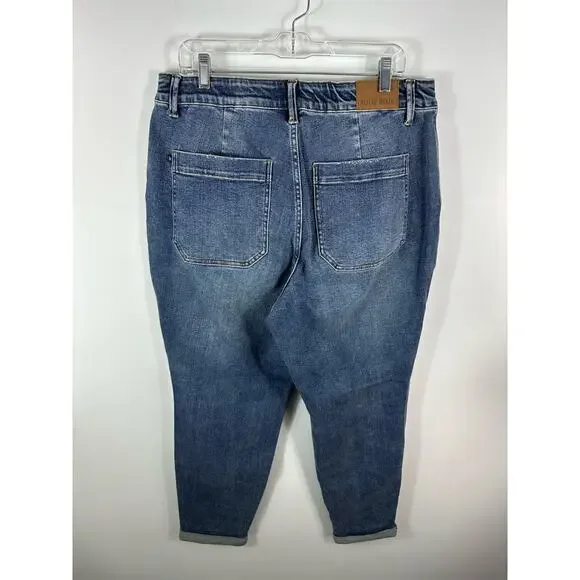 Judy Blue Denim Jogger Jeans Medium Wash Size 14W NEW - Picture 2 of 14